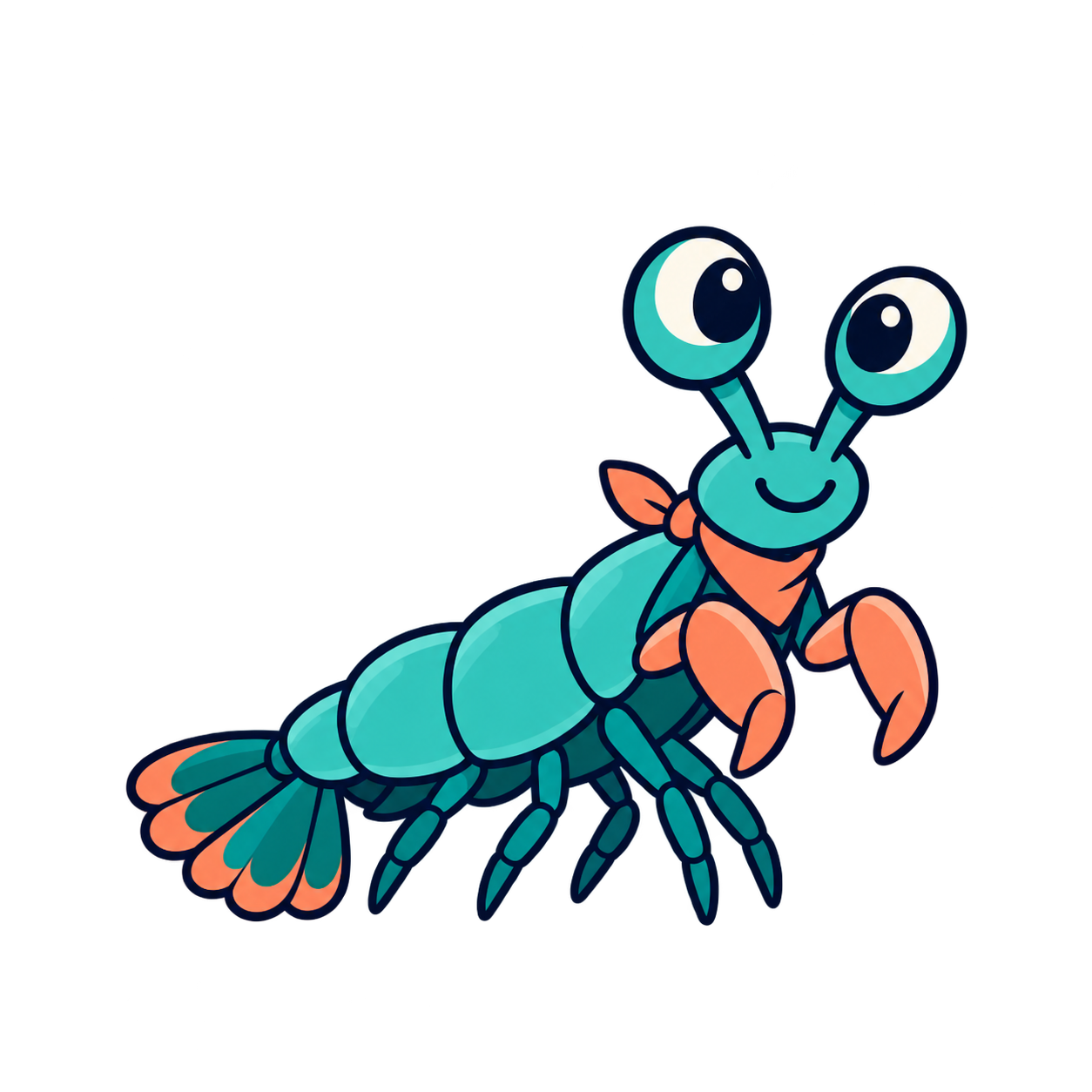 A young mantis shrimp in a neckerchief, the Explorer plan